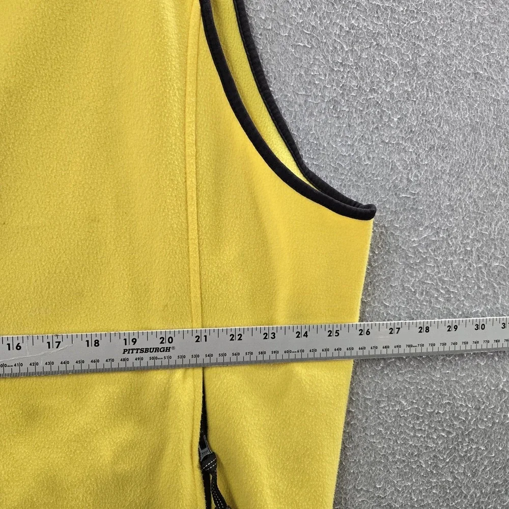 VINTAGE Eddie Bauer Men‎ Jacket 2XL Yellow Vest Fleece EBTEK Zipper
